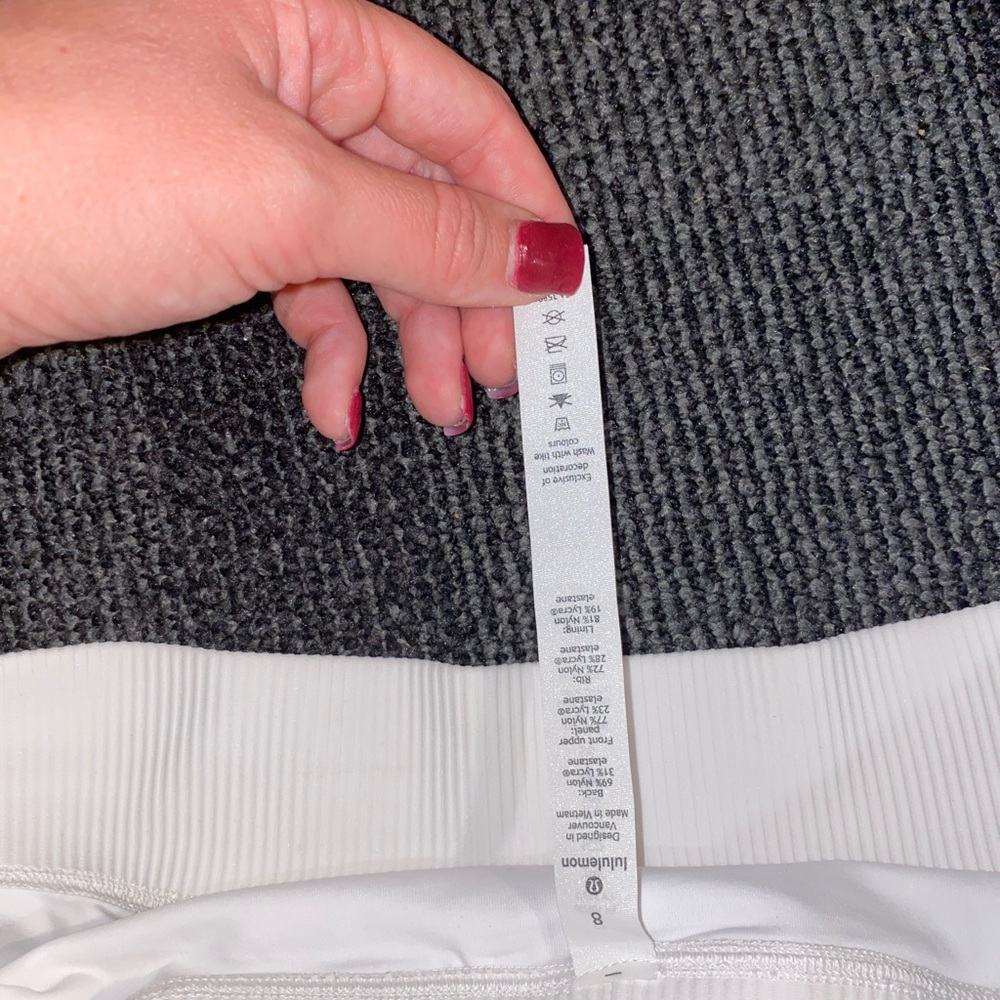 White 25in lululemon leggings